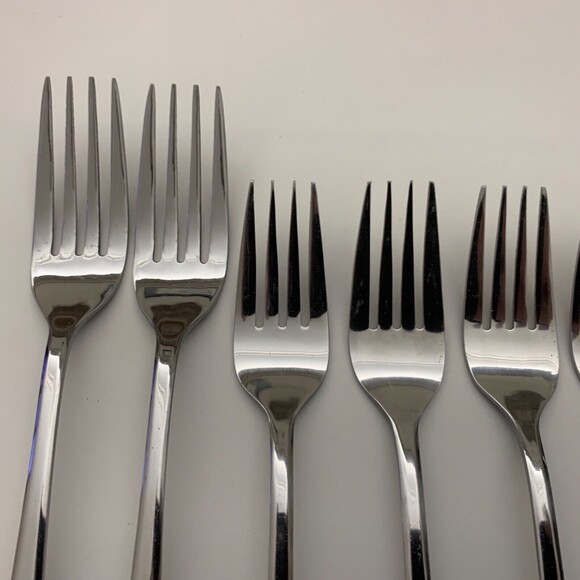 Select Stainless Steel Forks Spoons Flatware Lot of 8 - Picture 3 of 11